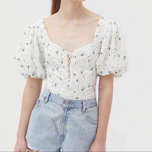 For Love and Lemons Wild Cherry Bodysuit